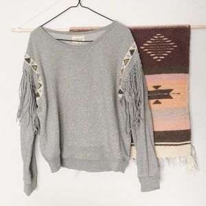 DENIM & SUPPLY Ralph Lauren Beaded Fringe Sweater